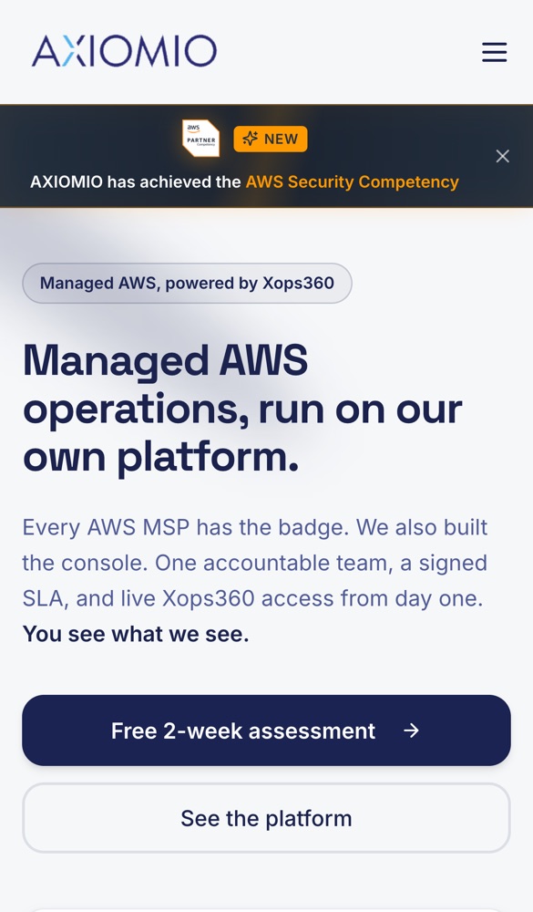 AXIOMIO on mobile