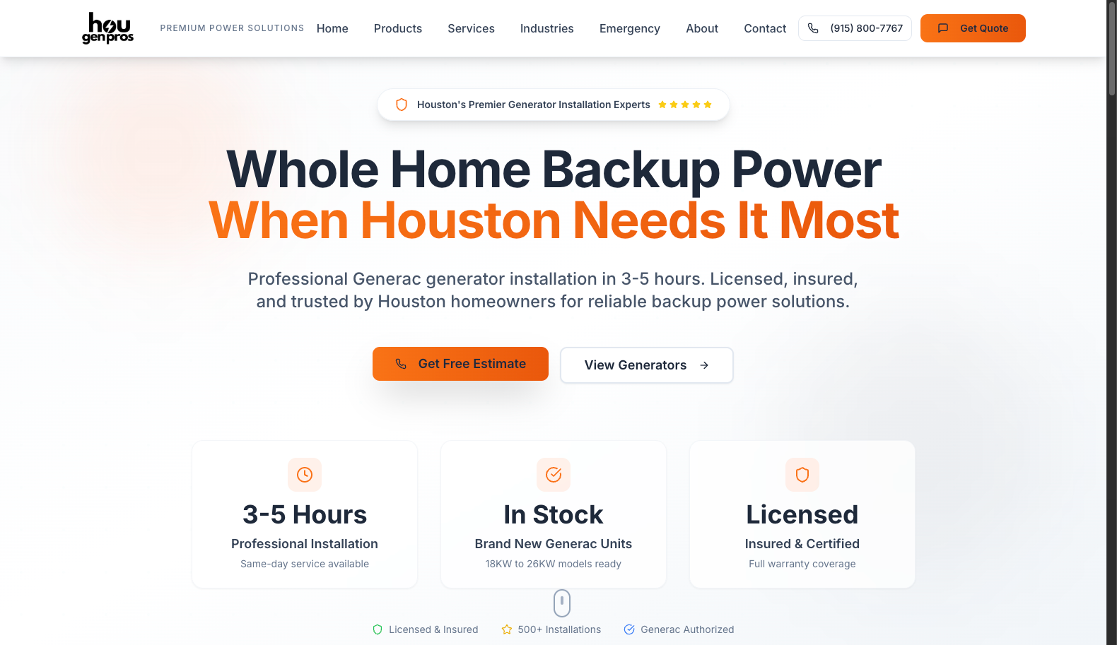Hou Gen Pros website