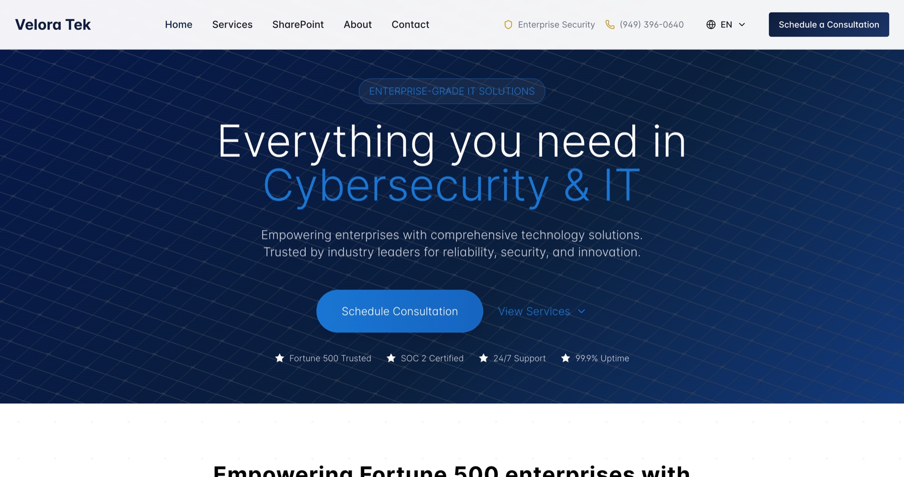 Velora Tek website